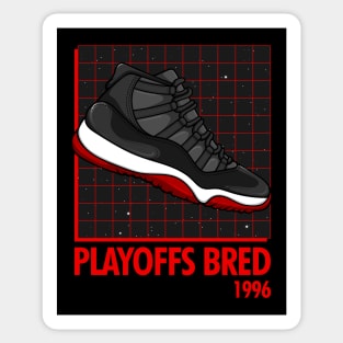 AJ 11 Retro Playoffs Sneaker Sticker